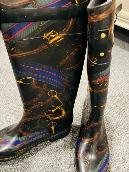Ralph Lauren equestrian rainboots size 8 - Picture 5 of 7